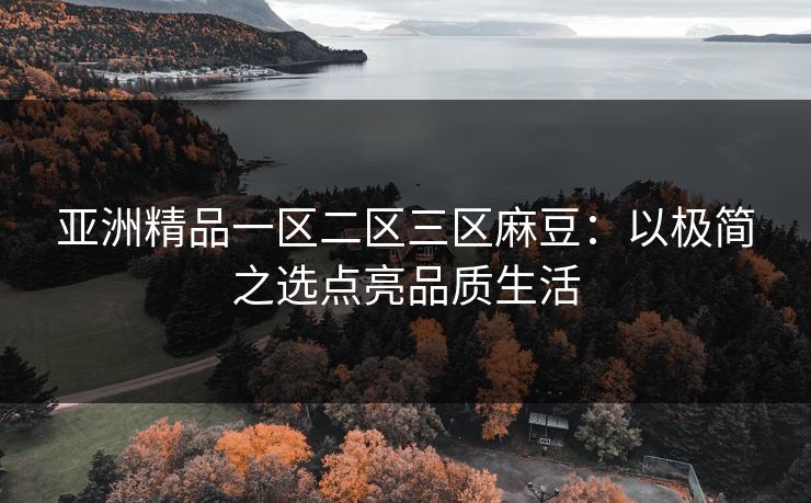 亚洲精品一区二区三区麻豆：以极简之选点亮品质生活